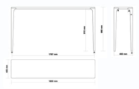 LÜNA | Table Console en Frêne Fumé image 4