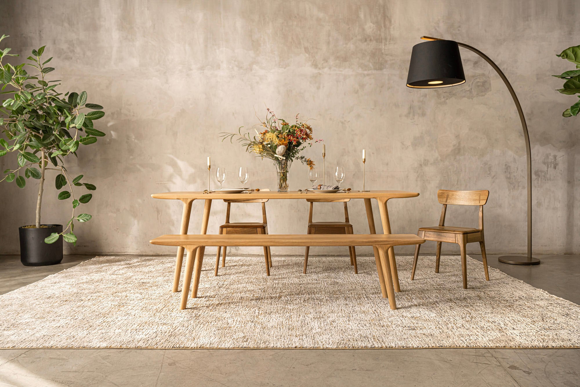 BRUNO | Oak Dining Set