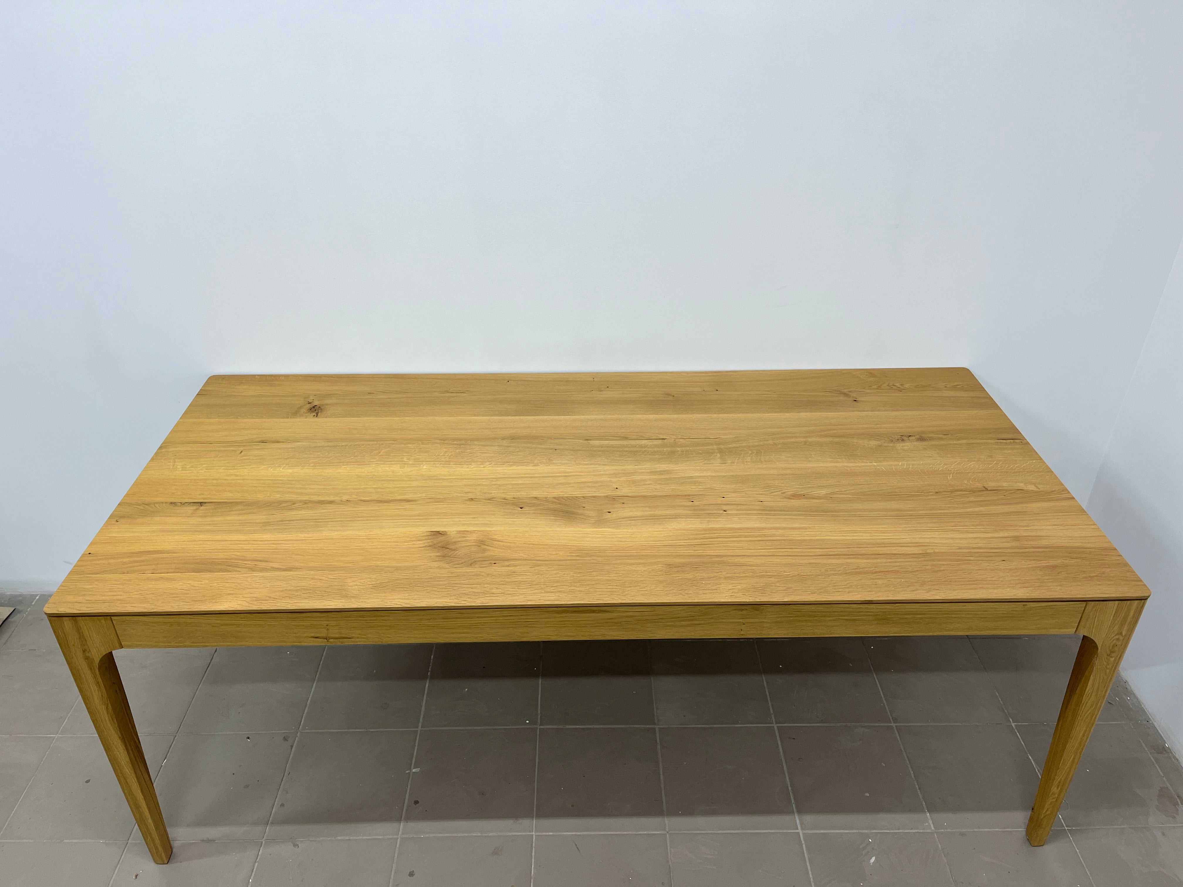 CAROLINA | Tisch aus Eiche | 200 x 90 x 2 cm | B45 Lagerbestand