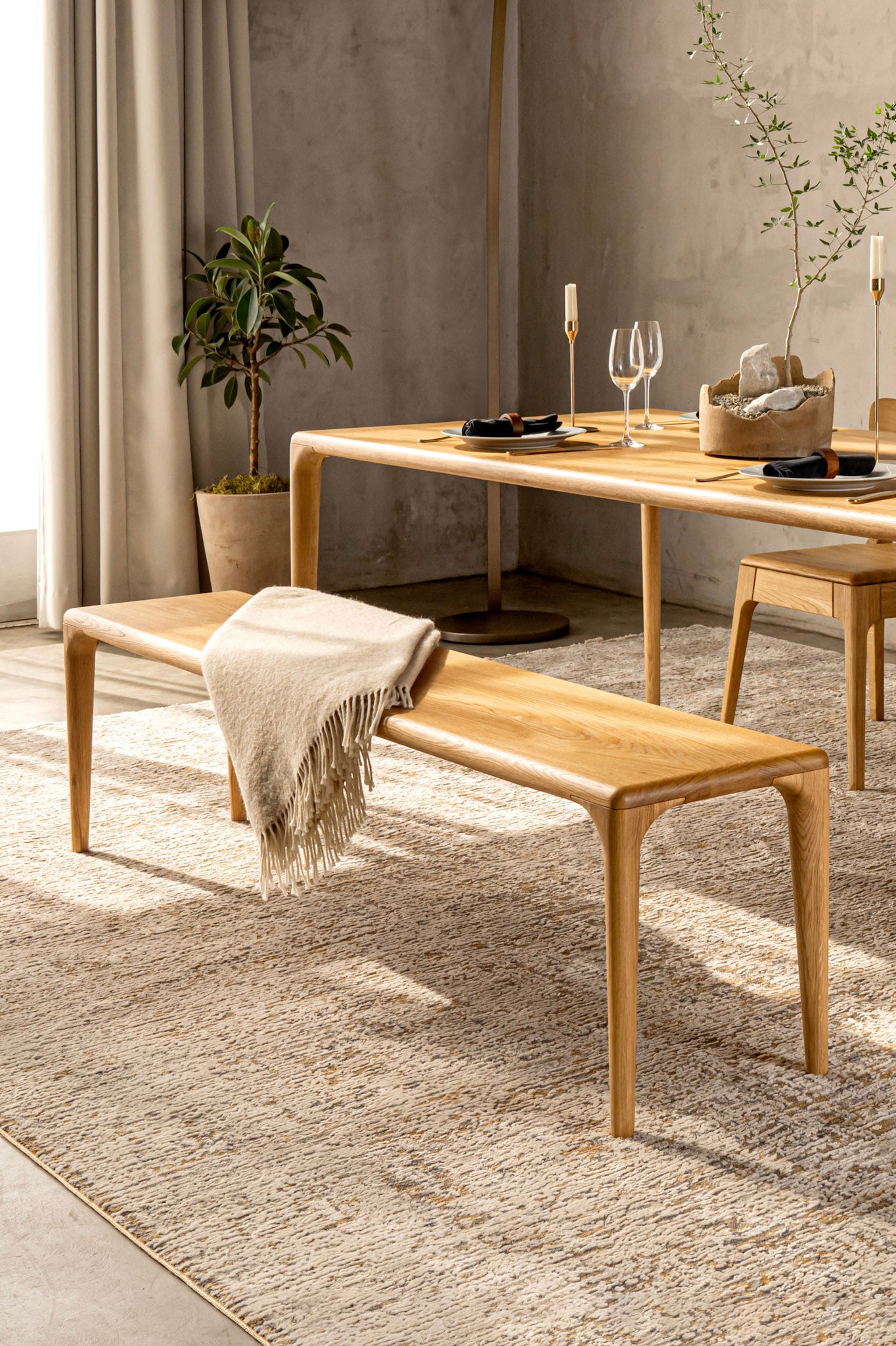 LÜNA | Geräucherte Esche Bank