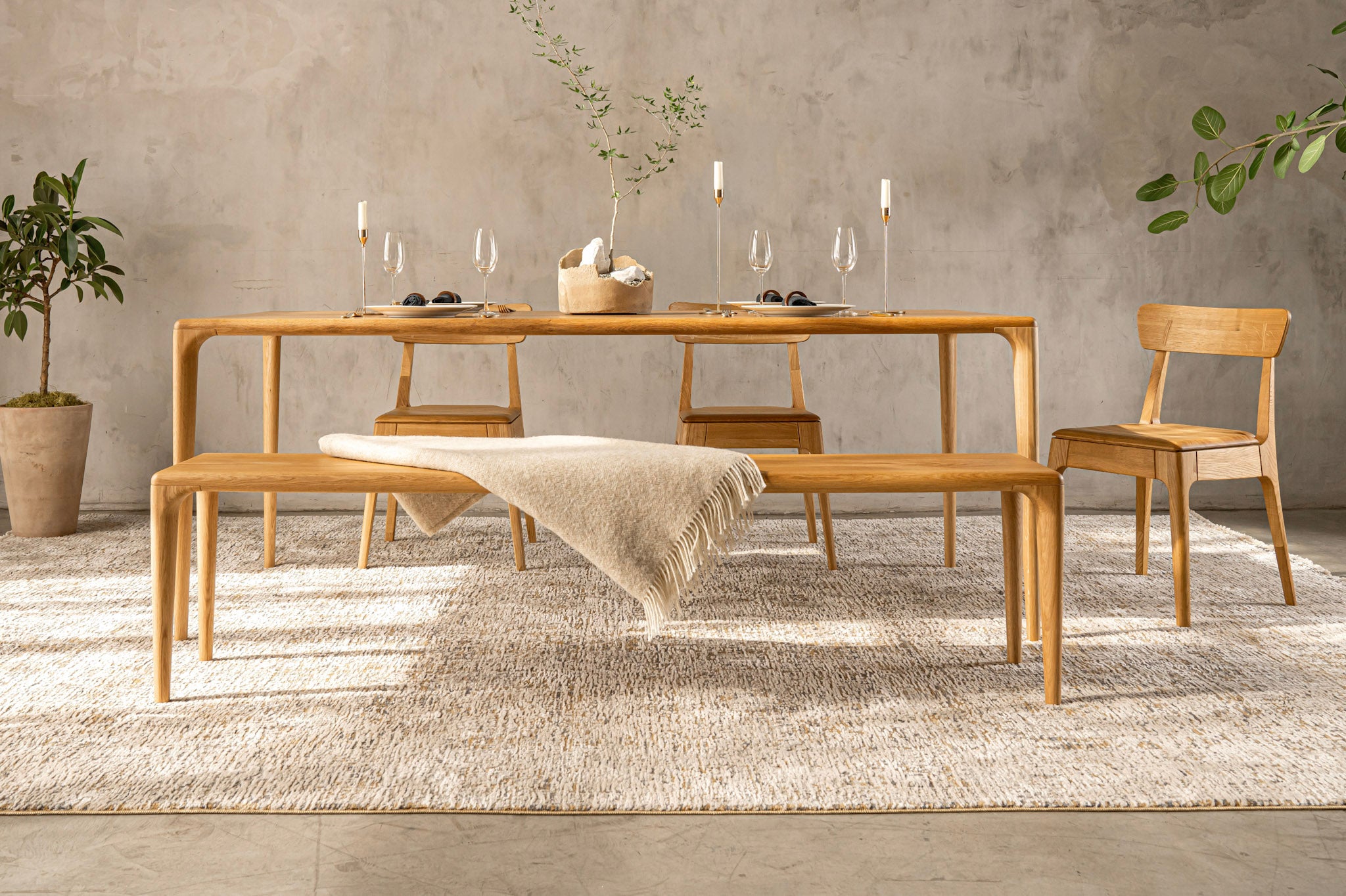 LÜNA | Geräucherte Esche Bank