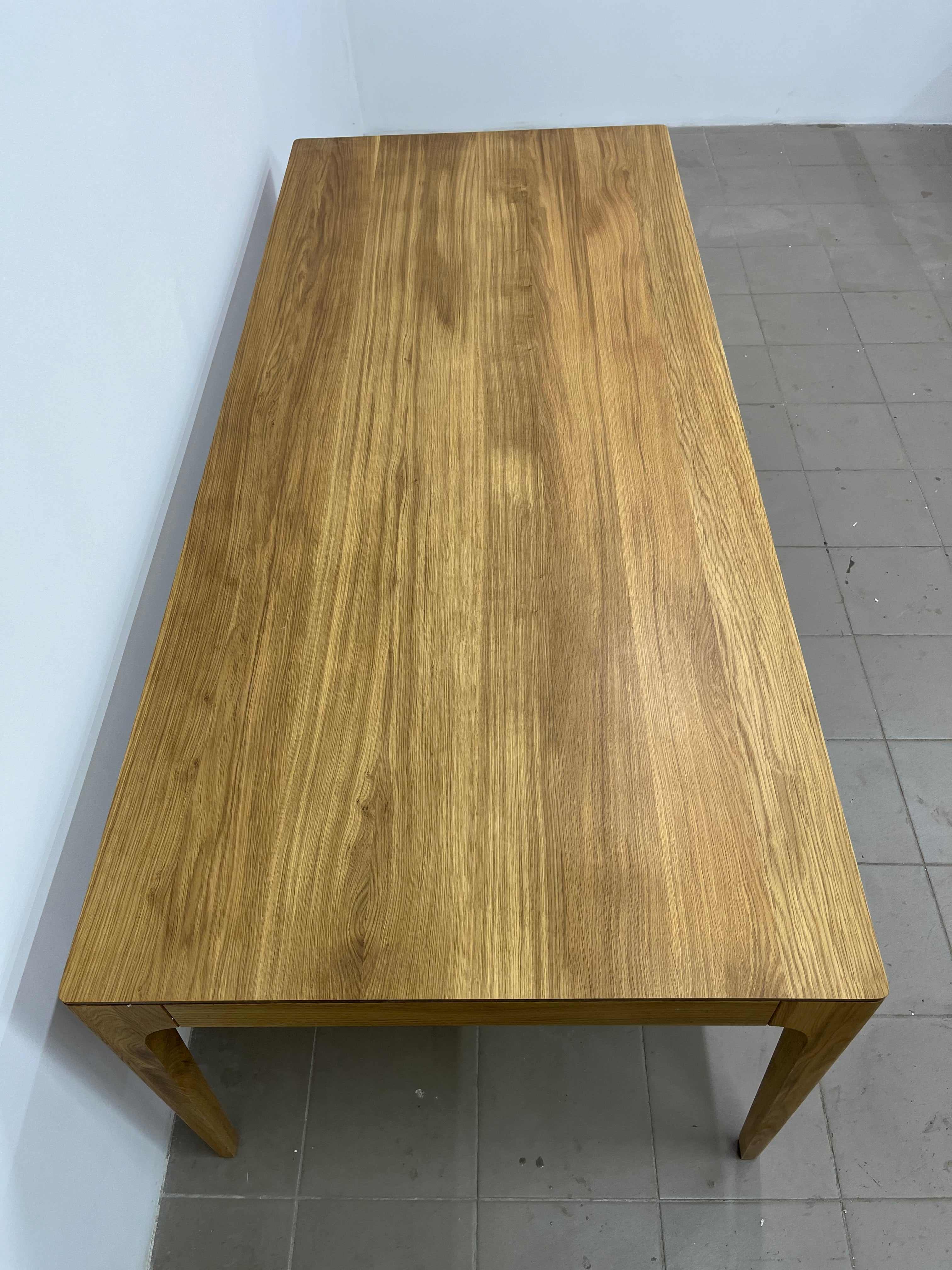 CAROLINA | Tisch aus Eiche | 220 x 95 x 2 cm | B37 Lagerbestand