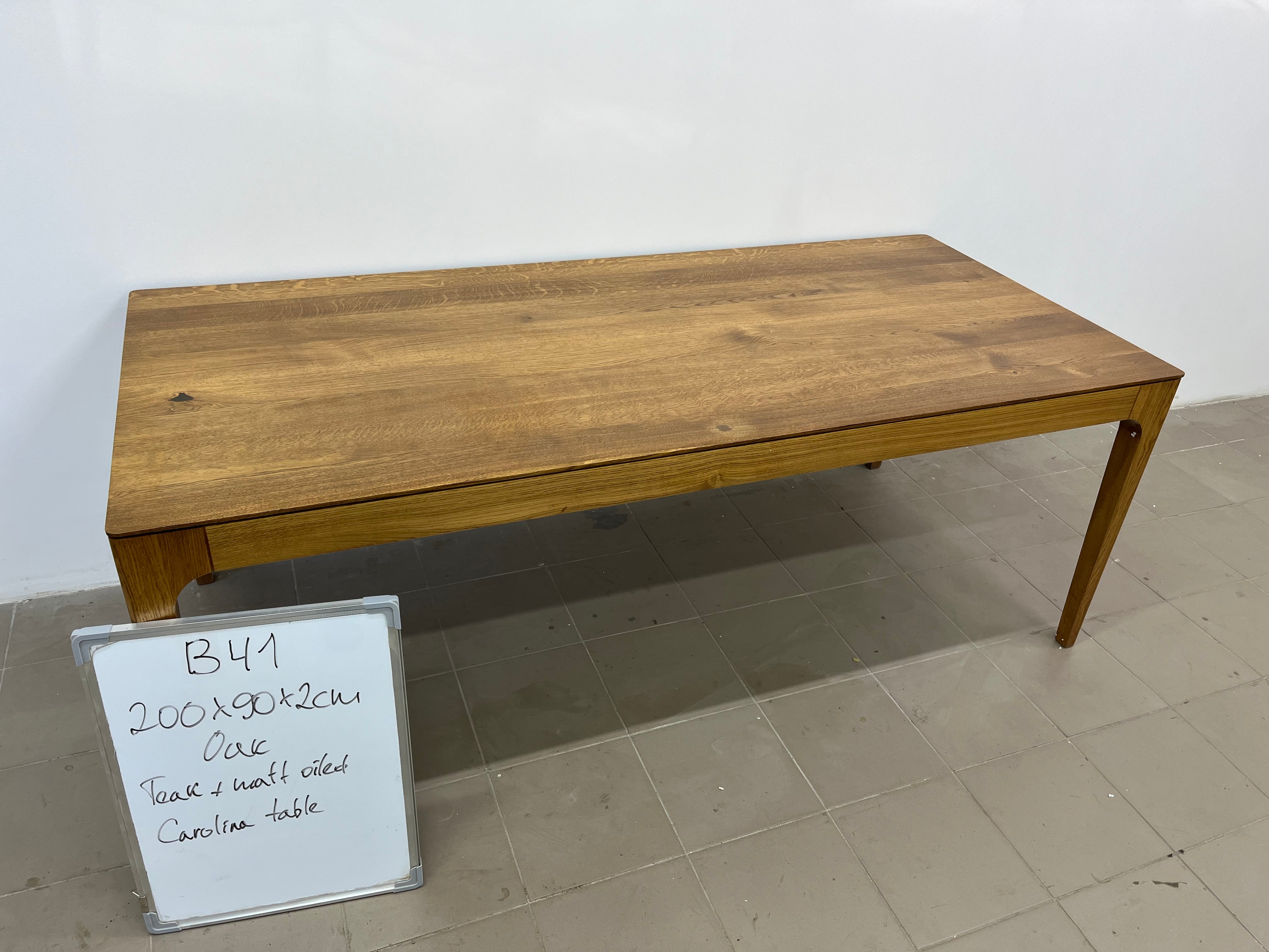 CAROLINA | Tisch aus Eiche | 200 x 90 x 2 cm | B41 Lagerbestand