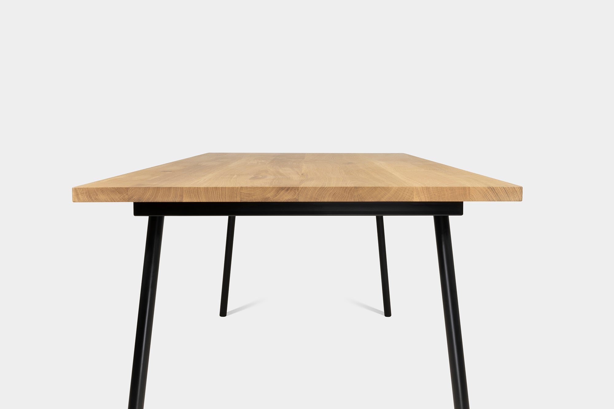 Mid Century Modern Oak Dining Table And Extendable Dining Table on Industrial Metal Legs | MIRA Dining Table-Hardman Design