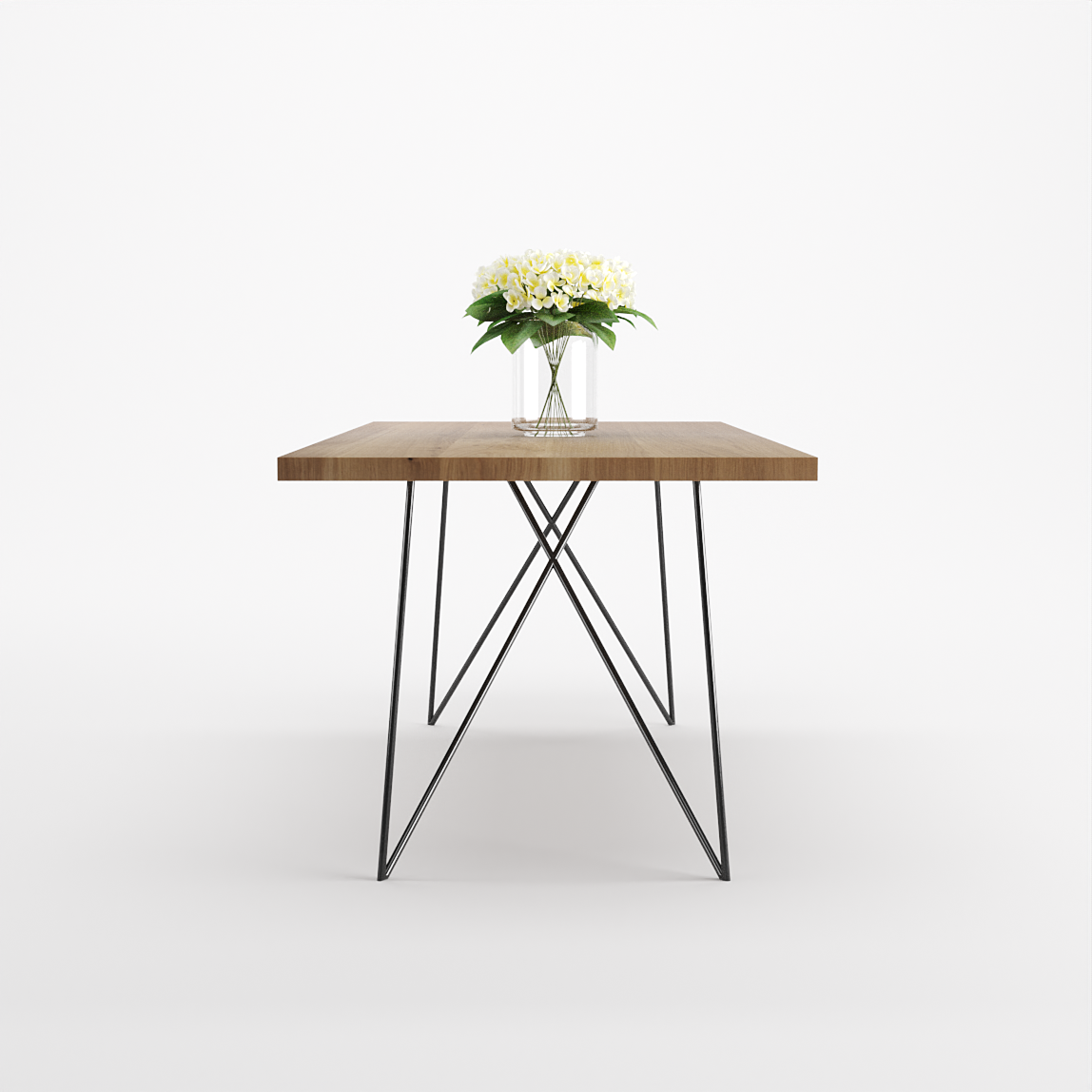 Bauhaus Walnut Dining Table on Metal Legs | AEMILIA-Hardman Design