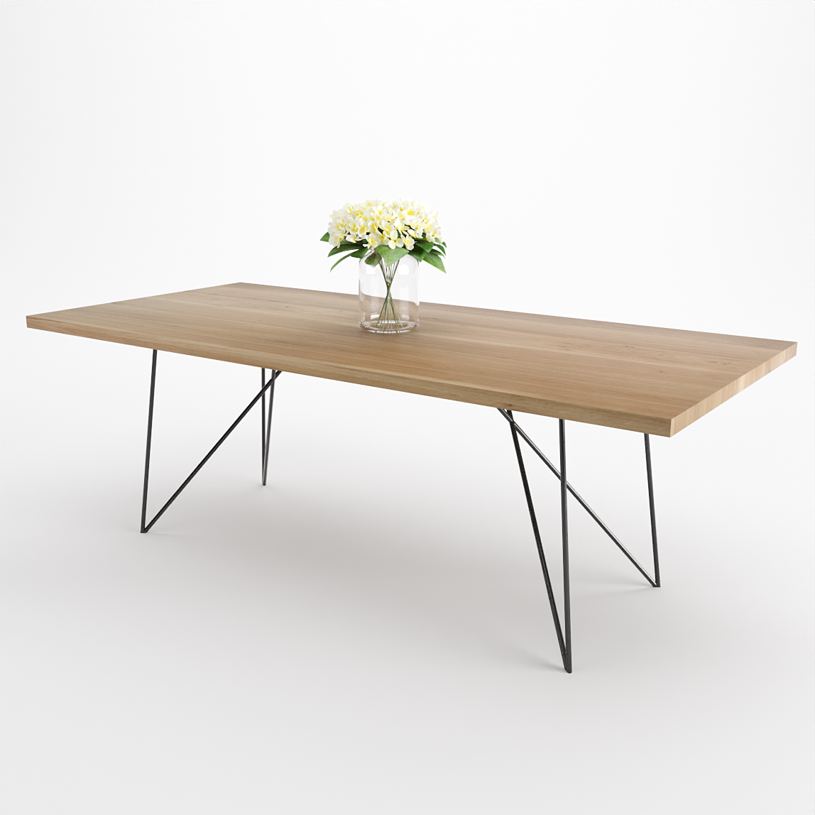 Bauhaus Walnut Dining Table on Metal Legs | AEMILIA-Hardman Design